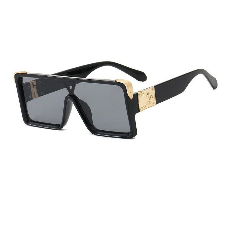 Unisex UV400 Oversize Flat-Top Square PC Sunglasses RC22559