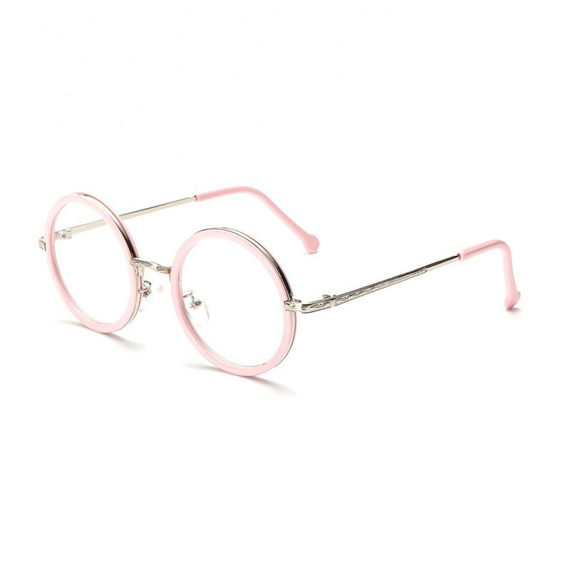 Unisex Retro Round Metal Blue Light Glasses RC240776