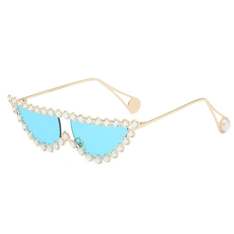 Women's Diamante Cat Eye Metal Sunglasses RC50701
