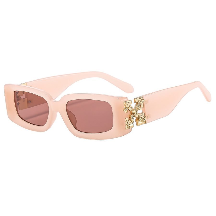 Women's UV400 Retro Square Plastic-Metal Sunglasses RC51245