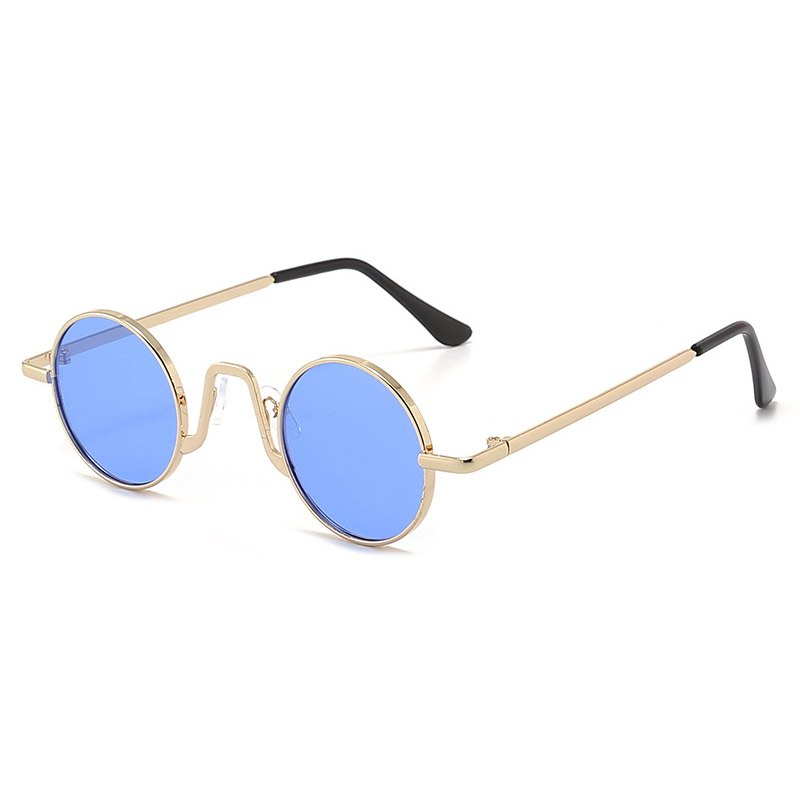 Unisex Coloured Lens Retro Round Metal Sunglasses RC50821