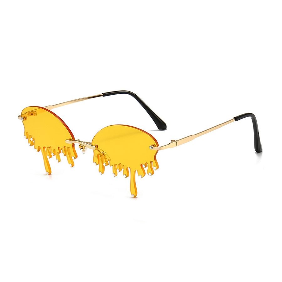 Women's Foldable Teardrop Plastic-Metal Sunglasses RC21548