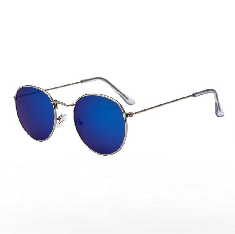 Unisex Gradient Slim Rim Round Metal Sunglasses RC45621