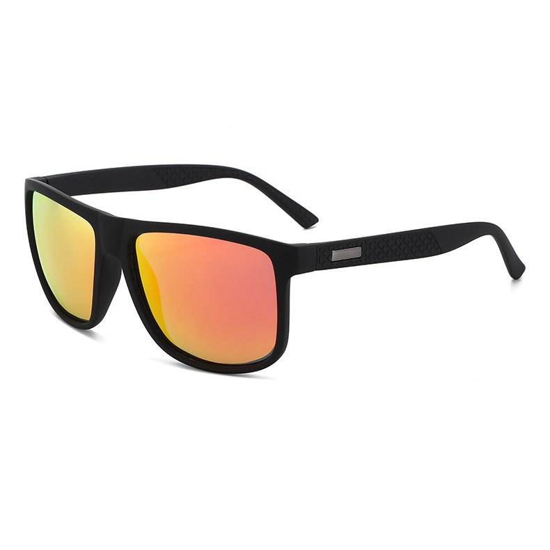Men's Wide Flat Square Mirror Polarized PC Sunglasses RC801601