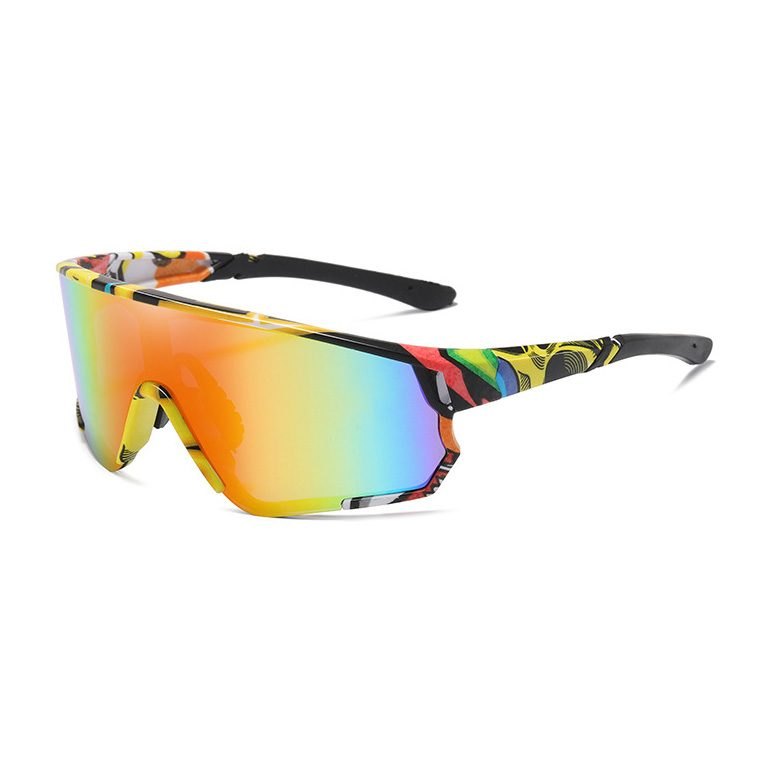Men's Impact-Resistant Sport Wrap Plastic Sports Sunglasses RC8060036