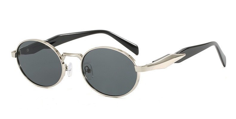 Women Oval Metal Sunglasses UV400 Retro Small Frame RC7261021