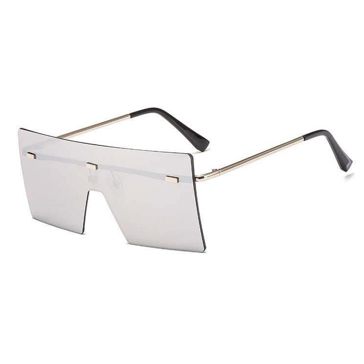 Women's One-Piece Rimless Plastic-Metal Sunglasses RC45698