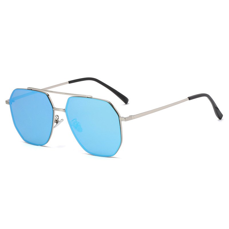 Men's UV400 Wide Square Metal Sunglasses RC23241