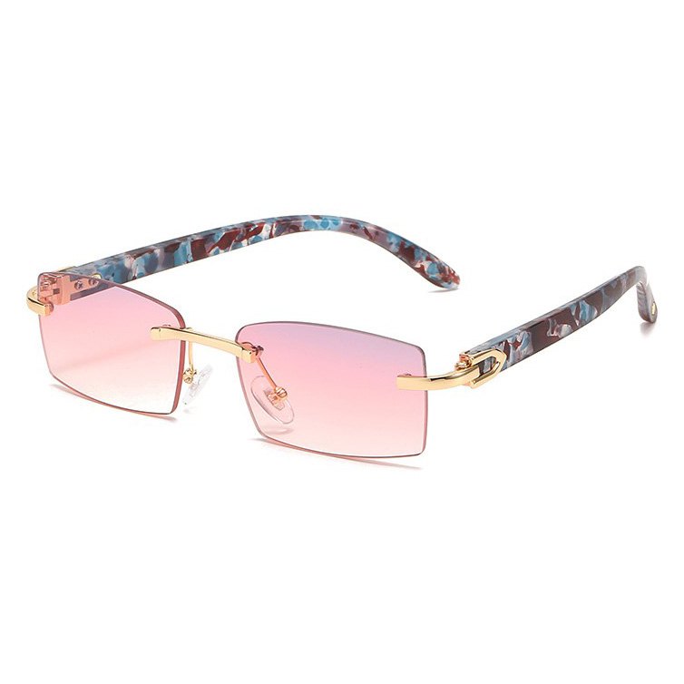 Unisex UV400 Retro Rimless Plastic-Metal Sunglasses RC2105875