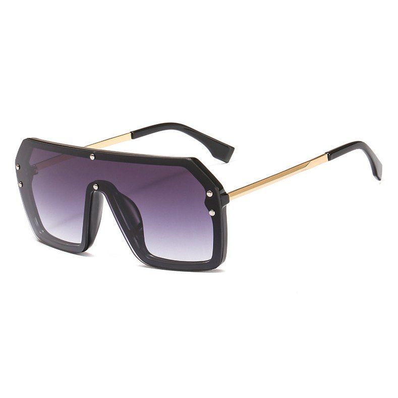 Unisex UV400 One-Piece Shield Plastic-Metal Sunglasses RC20764