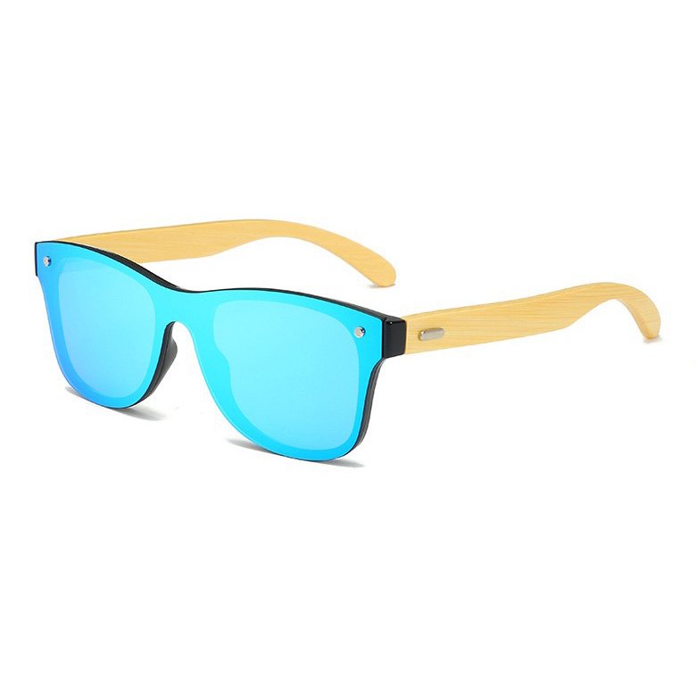 Unisex UV400 Bamboo Temple Sunglasses RC19237