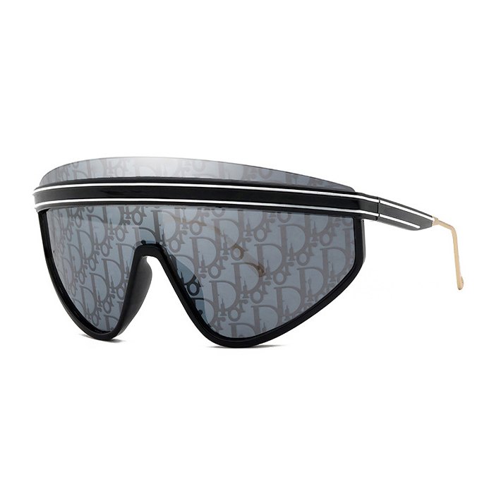 Unisex One-Piece Windproof Letter PC Sunglasses RC240851